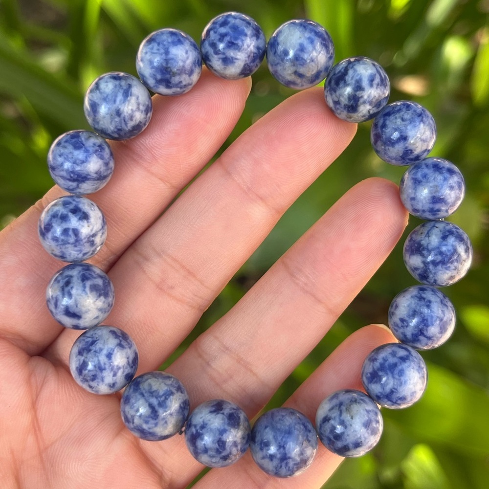 12mm stretchable‎ sodalite bracelet